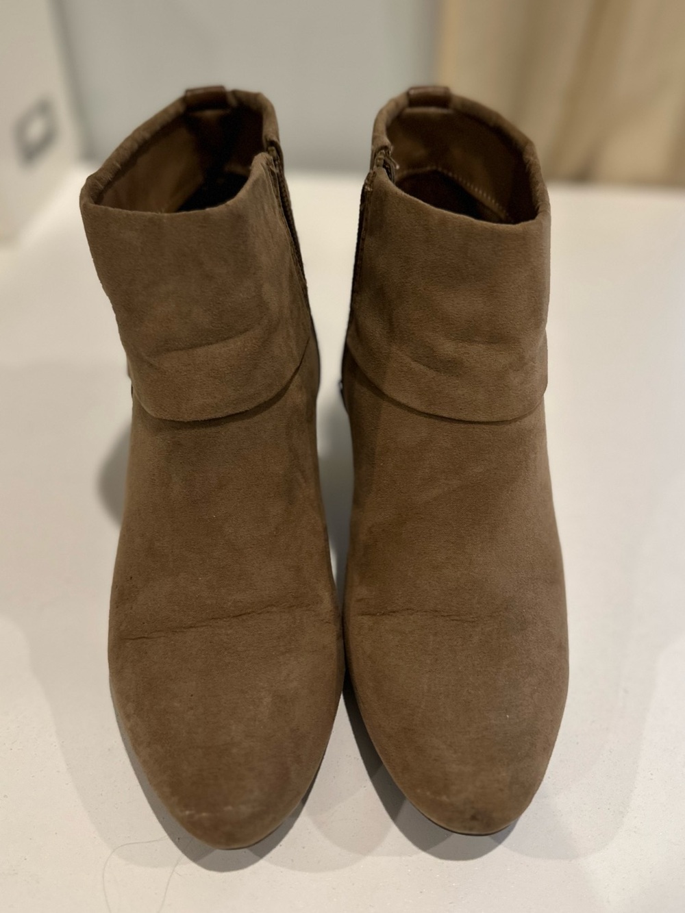 East 5th Brown Suede Ankle Booties